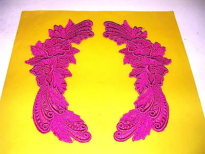 Beautiful Pink Venice  Lace Applique Quilt Collar Fabric 3pc  VC54 • $7.89