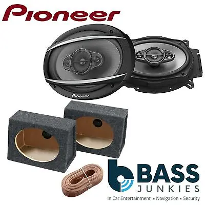 Pioneer 6x9  4-Way 900 Watts A Pair Speakers With Grey 6x9 Boxes And Cable • £94.95