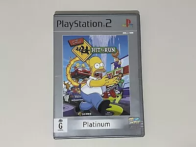 Playstation 2 Platinum - The Simpsons Hit & Run - CASE + MANUAL ONLY • $24.99