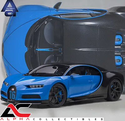 Autoart 70997 1:18 Bugatti Chiron Sport 2019 (french Racing Blue/carbon) • $247