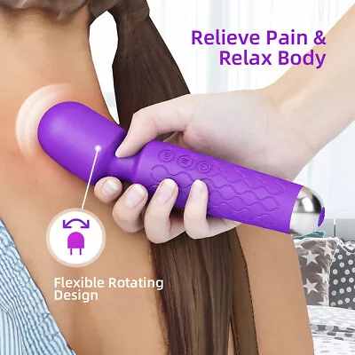 Rechargeable Handheld Massager Vibrator 3 Colors 20 Speed Wand Vibrating Massage • $8.74