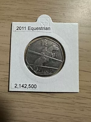 50p Coin. 2011 Equestrian Olympics Coin Circulated • £1.50