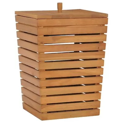 Laundry Rack Slatted Storage Hamper Washing Clothes Wooden Basket Bathroom Decor • $97.95