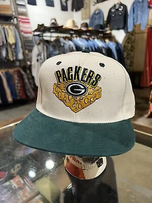 Vintage Green Bay Packers Snapback Hat Cheese Head Nos Deadstock 90s Nfl Footbal • $15