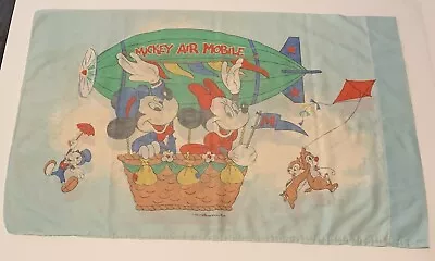 Vintage Mickey & Minnie Mouse 2 Sided Pillow Case Thin Air Mobile Chip & Dale • $8.99