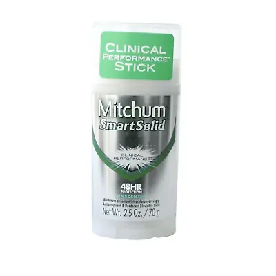 Mitchum Smart Clinical Anti-Perspirant Deodorant Invisible Stick Unscented 2.5oz • $8.99