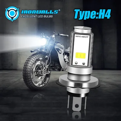 H4 9003 LED Bulbs HID White 360° Hi/Low Beam Motorcycle Headlight High Power 6K • $9.99