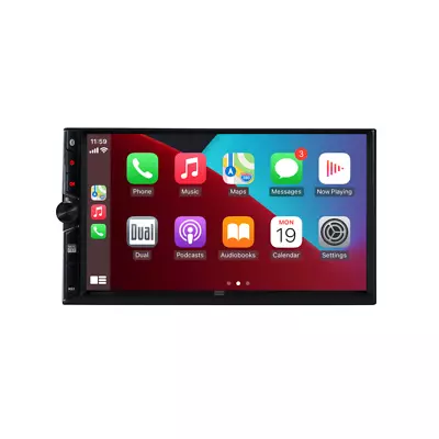 Dual DCPA723W 2-DIN 7  Apple CarPlay Android Auto Digital Multimedia Receiver • $191.40