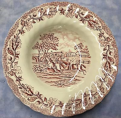 Fox Hunt Hunting Myotts Soup Bowl Redware Transfer • $18.99