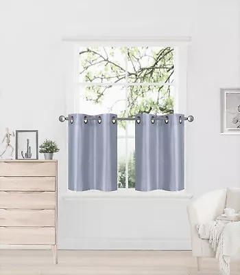 2pc Light Filtering Small Window Curtain Panels Antique Grommets 24  Lenght N29 • $6.80