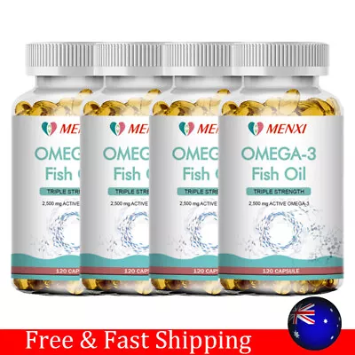 Omega 3 Fish Oil 2500mg EPA & DHA 3x Strength High Potency Immune Joint Health • $21.89