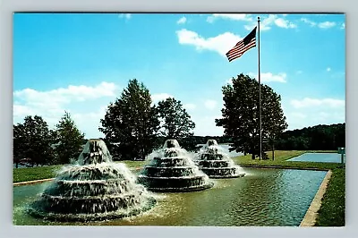 Linesville PA Fish Hatchery Pymatuning Lake Flag Chrome Pennsylvania Postcard • $7.99