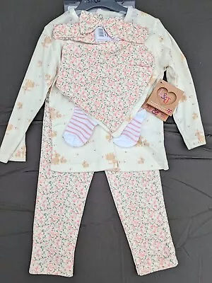 New! Lilly & Jack Baby Girl Outfit With Socks Bibs Headband 12-18m Gift Set • £18.95