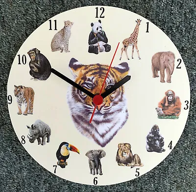 £11.95 • Buy World Wildlife Clock - Tiger Clock - Wildlife Clocks Zoo Animals - Lions WW32-C