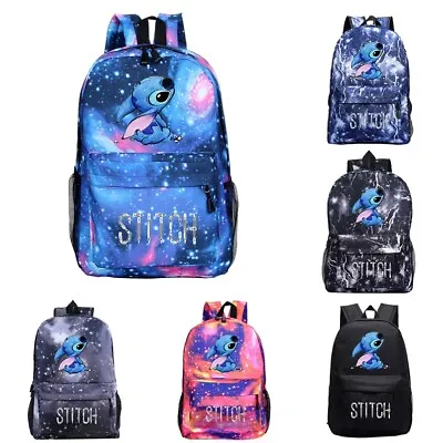 Lilo & Stitch Backpack Kids Boys Girls School Bag Travel Shoulder Bag Rucksack • $23.79