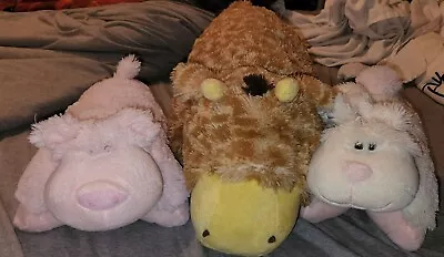 LOT Of 3!  My Pillow Pet Plush Stuffed Animals  Giraffe Bunny And Pig • $39.99