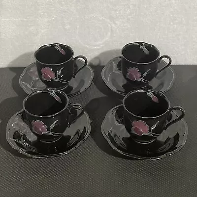 Mikasa Rondo EJ 702 Tango Set Of  4 Coffee/Tea Cups And Saucer Made In Japan EUC • $20