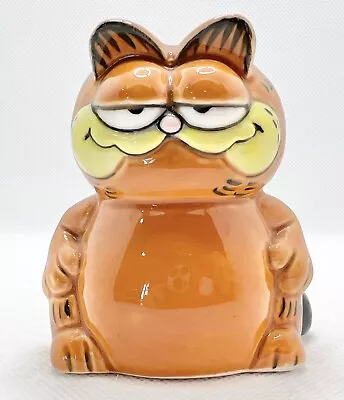 Vintage Ceramic Garfield Orange Toothpick Holder 3  Tall • $22