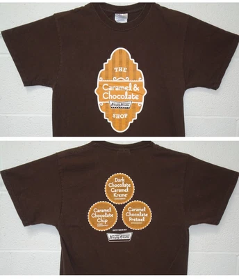 $29.99 • Buy Krispy Kreme Doughnuts Caramel & Chocolate Shop T Shirt Medium Brown EUC