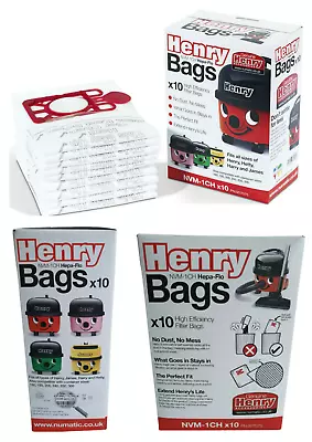 £3.29 • Buy Genuine Numatic NVM-1CH Hepa-Flo Dust Bags Vacuum Cleaner Henry Hoover X 1 Bag