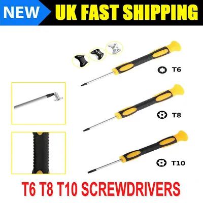 T6/8/10 Torx Star Magnetic Security Tamperproof Screwdriver Xbox One 360 PS3/4 • £2.59