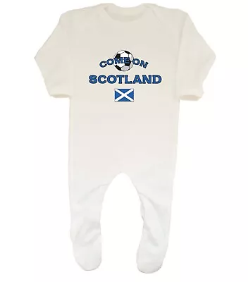 Scotland Football Come On Sports Baby Grow Sleepsuit Boys Girls Gift • £9.99