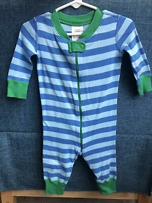 Hanna Andersson Baby Boys Striped Pajamas Size 60 / 6-9 Months Organic Cotton • $12.99