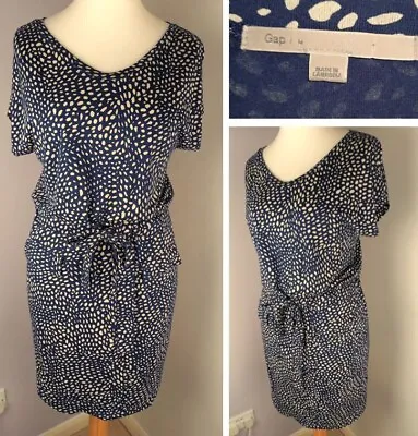 Gap M ‘Chase Seed Print - Elysian Blue’ Jersey Dress - Casual - Spring/ Summer • £9.99