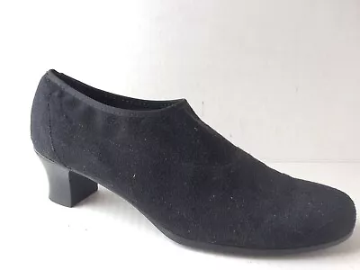 Munro Womens 8 Medium Black Slip On Booties Ankle Boots Shoes Block High Heels  • $44.99