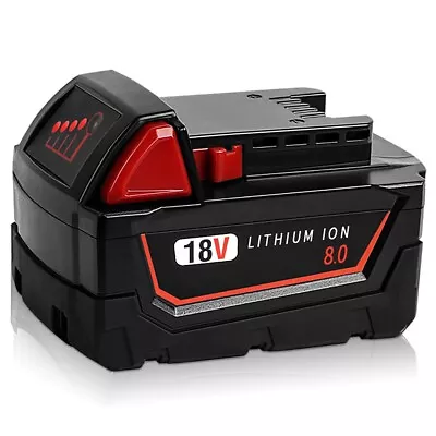 For Milwaukee For M18 8.0Ah Lithium-ion High Capacity Battery Pack 48-11-1860 US • $27.99