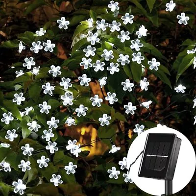 100/200 LED Solar Fairy Cherry Blossoms String Lights Outdoor Garden Party Decor • $14.99