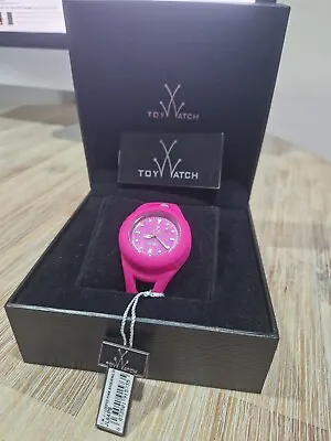 ToyWatch ITALIAN DESIGNER JELLY LOOP HOT PINK QUARTZ ANALOGUE NEW/BOXED/TAGS • £34