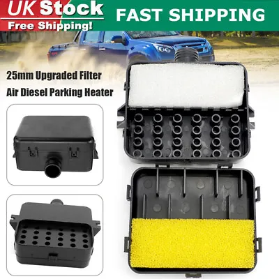 25mm Black Filter Silencer Air Diesel Parking Heater Intake For Eberspacher NEW • £9.43