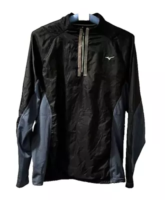 Mizuno Black Breath Thermo Pullover Windbreaker Running Jacket Coat Men Large • $9.99