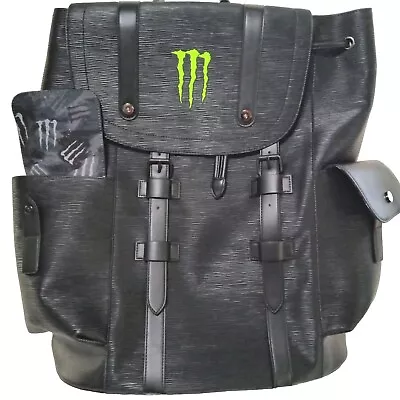 Monster Energy Drink Backpack Large Leather Rucksack Mini Trunk Promotional NEW • $89.99