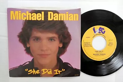 Michael Damian 45 Young And Restless Star SHE Did It PIC SLEEVE Teen Pop   #1971 • $17