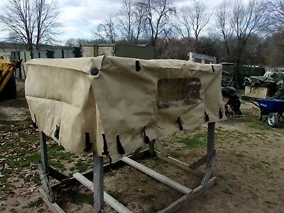  Military Surplus Back Cargo Cover Soft  Tan 4 Man Truck M998 Hmmwv Army Stained • $235