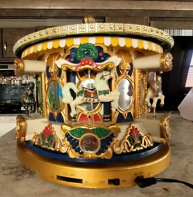 Vintage Mr Christmas Animated Musical Holiday Carousel Circa 1874 (G) • $50