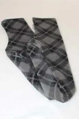 New Fleece Socks Black Plaid Men's Choose Size • $10.99