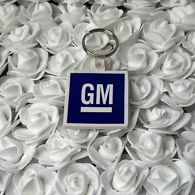 GM General Motors Keychain Rubber Plastic Buckle Up Key Chain EUC Square 1.75” • $13