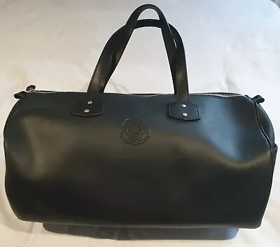 Black Leather Ghurka Travel Holdall - New • £650