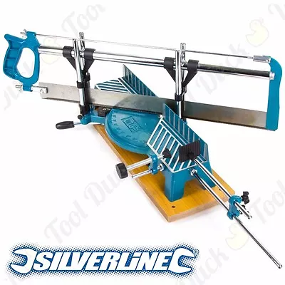 HEAVY DUTY SILVERLINE 550mm PRECISION MITRE SAW Wood Plastic Corner 24HR COURIER • £34.45