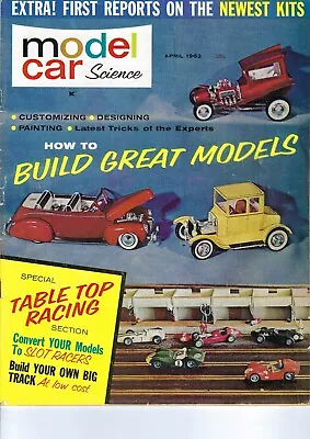 1963 Model Car Science April. First 1rst Issue Vol.1#1. See Contents • $30