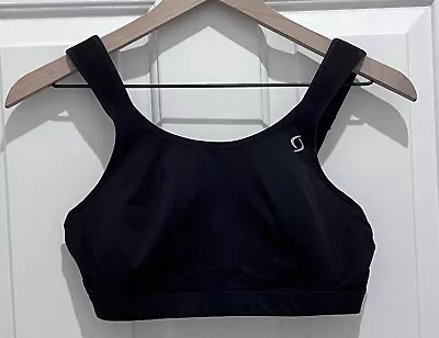 Moving Comfort Maia Underwire Sports Bra Women’s Size 34D Black Style 350054 • $24.99