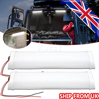 2X Interior LED Light White Strip Bar Lighting 12V Caravan Campervan Motorhome ❤ • £10.16