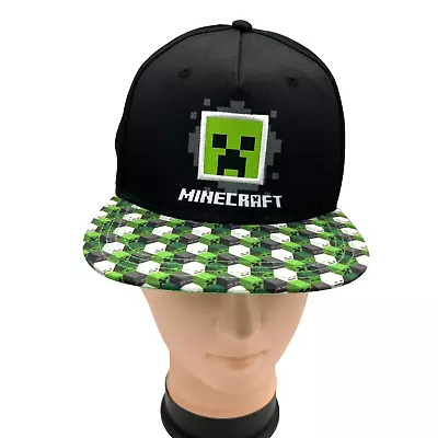 Minecraft Creeper Boys Baseball Cap Hat Youth Size OSFM Black Green • $14.95