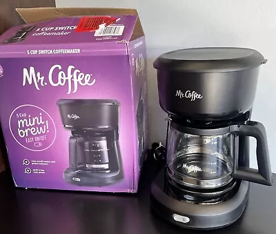 MR COFFEE 5 Cup EASY ON - OFF Switch Coffee Maker With Grab A Cup Auto Pause • $14.99