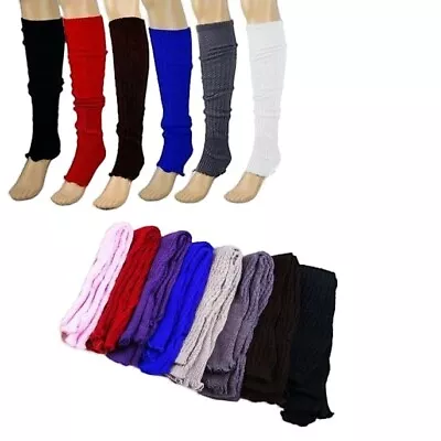 Knee High Leg Warmers Socks Wooly Knitted Wool Warmer 80S Knit Long • $9.99