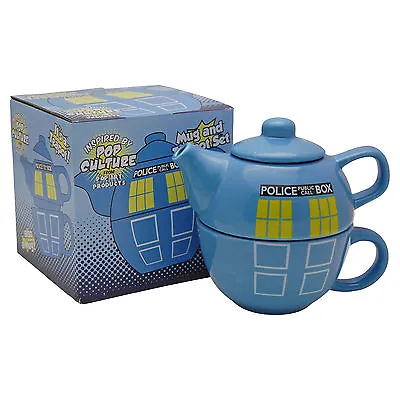 £9.95 • Buy Doctor Who Tardis Tea Pot And Cup Set. Dr Who Police Box Teapot Mug Gift Idea