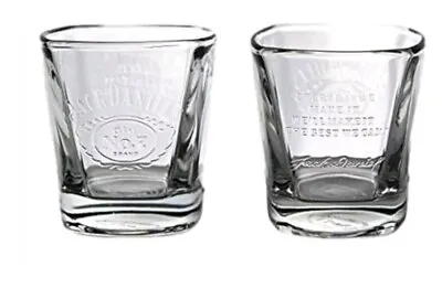 Set Of 2 Jack Daniels Tennessee No7 Whiskey Heavy Glasses Tumbler Brand New  • £10.30